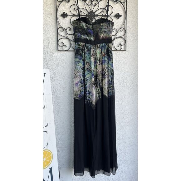 BCBG Maxazria Tae Strapless Silk Maxi Dress - Size 6 - Black - Picture 6 of 10